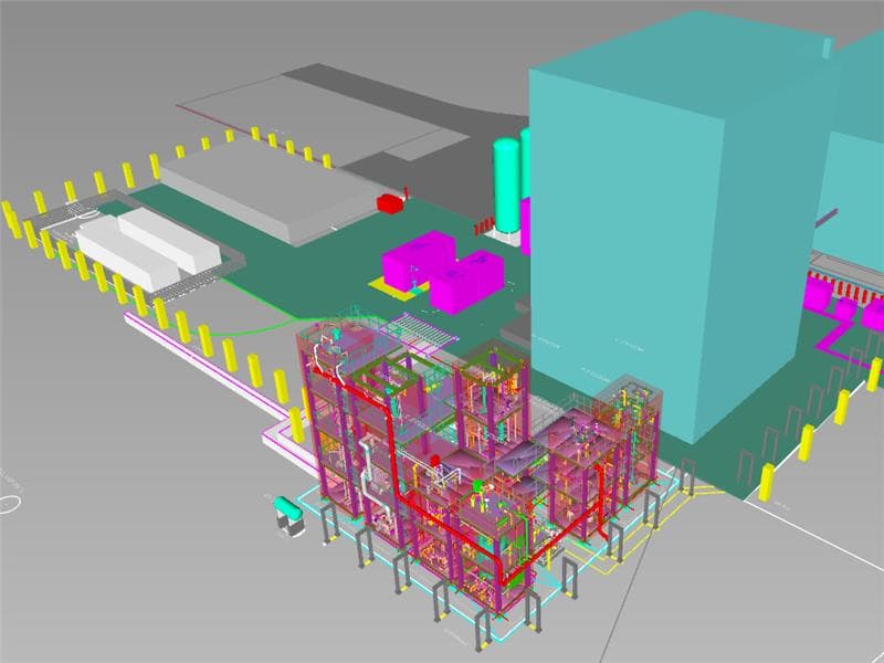 3D-Rendering der Demonstrationsanlage POSEIDON