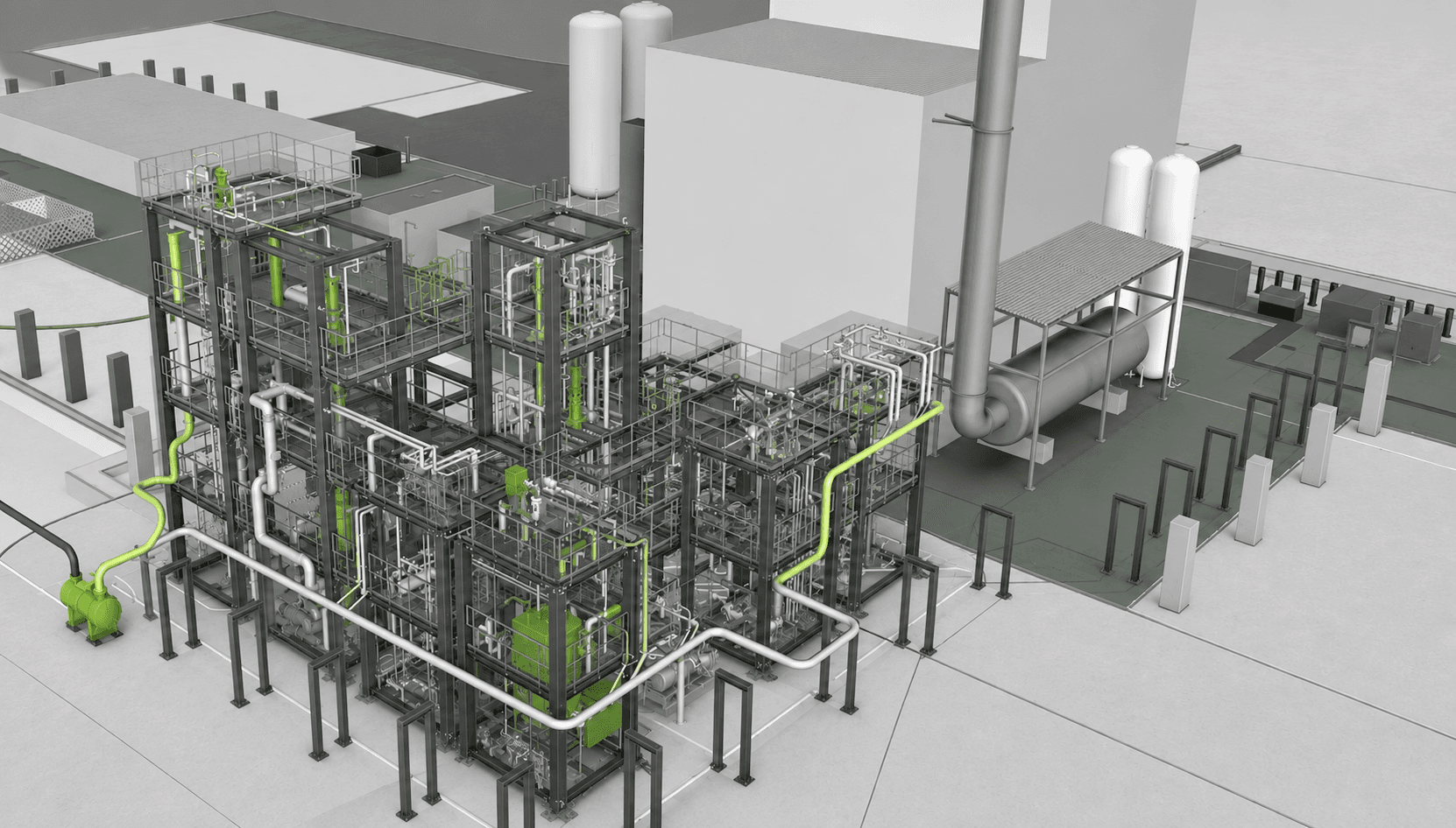 3D engineering model of the POSEIDON demonstration plant