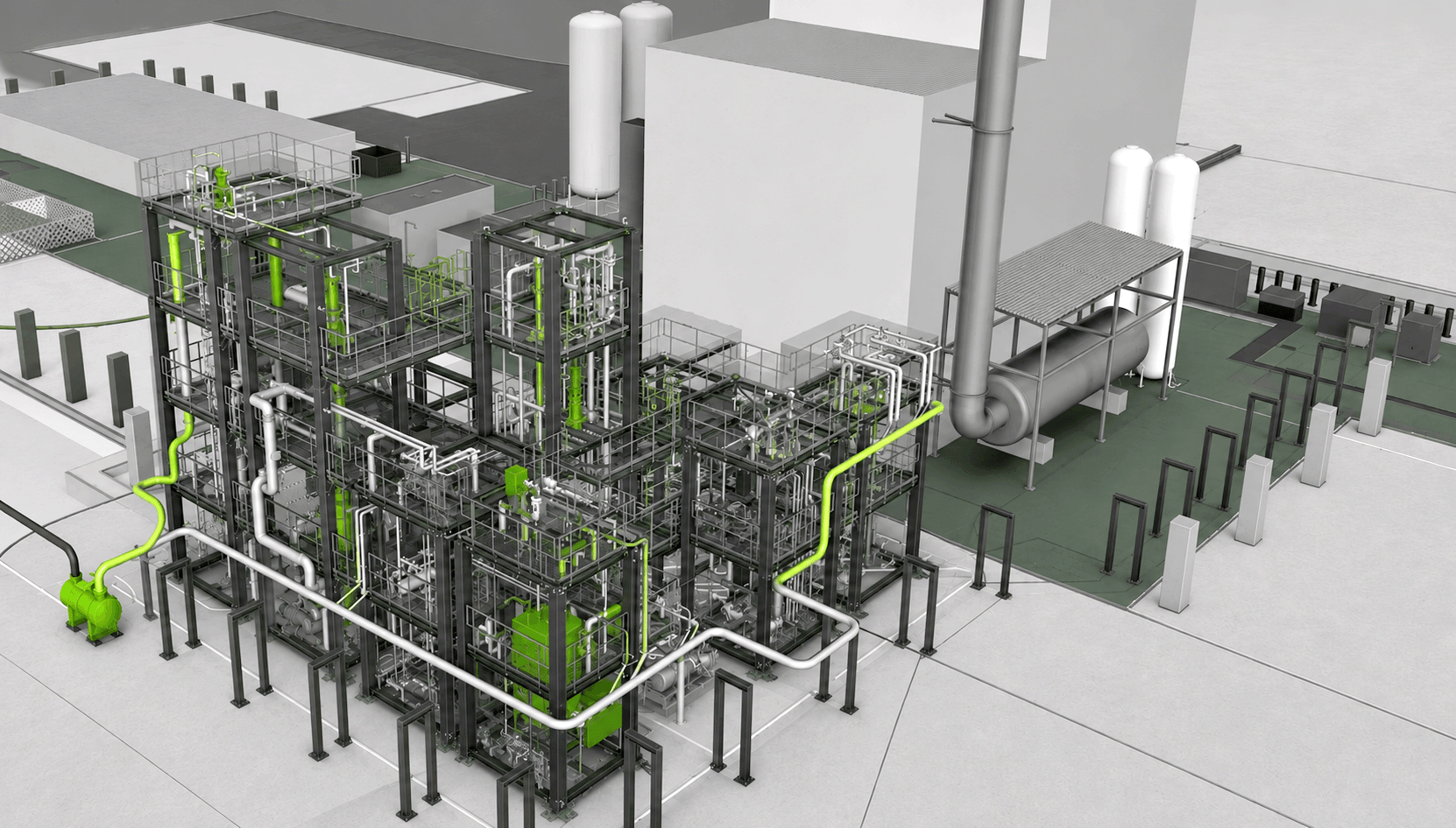 Modelo de ingeniería 3D de la planta de demostración POSEIDON
